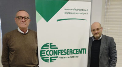 Assemblea Elettiva Confesercenti 2025: confermati Pier Stefano Fiorelli (presidente provinciale) e Alessandro Ligurgo (direttore provinciale).